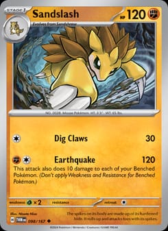Sandslash 098/167 Uncommon – Twilight Masquerade Pokémon card