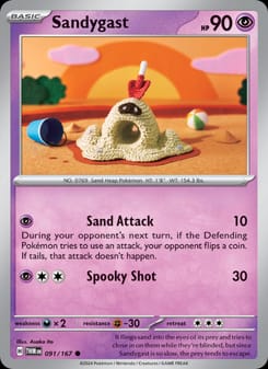 Sandygast 091/167 Common – Twilight Masquerade Pokémon card