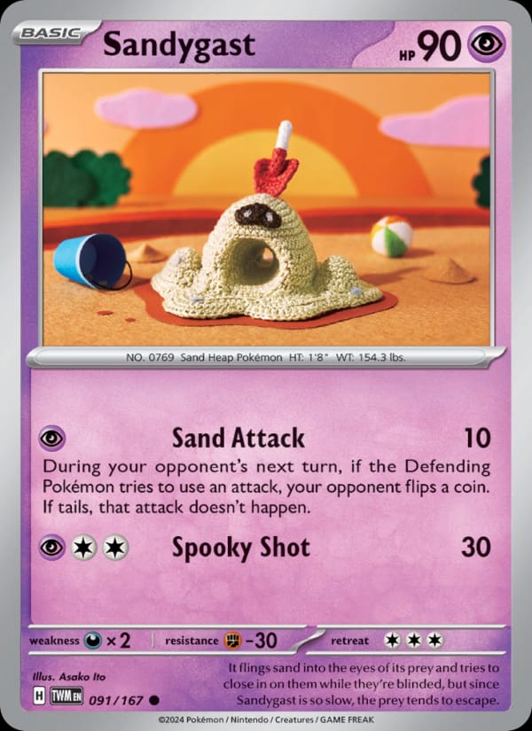 Sandygast 091/167 Twilight Masquerade Pokémon card
