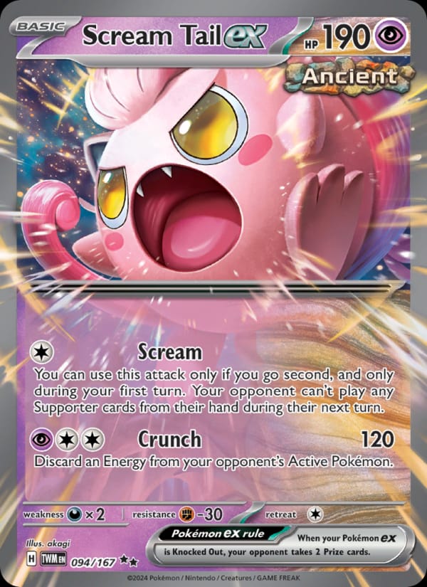 Scream Tail ex 094/167 Twilight Masquerade Pokémon card