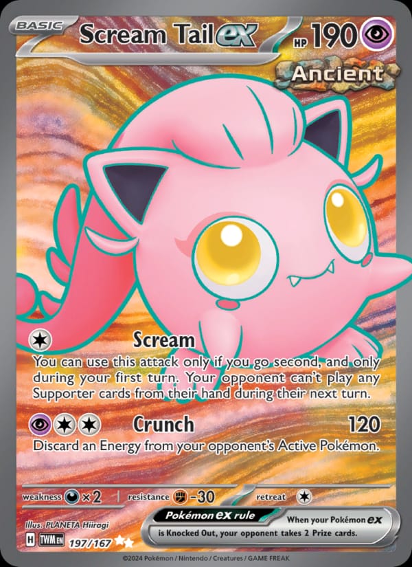 Scream Tail ex 197/167 Twilight Masquerade Pokémon card