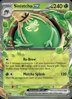 Sinistcha ex 023/167 Double Rare – Twilight Masquerade Pokémon card