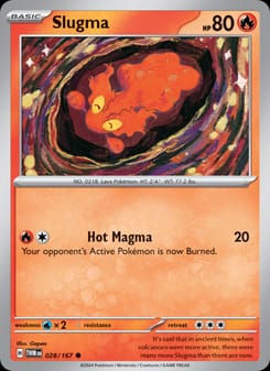 Slugma 028/167 Common – Twilight Masquerade Pokémon card