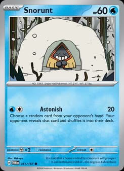 Snorunt 051/167 Common – Twilight Masquerade Pokémon card