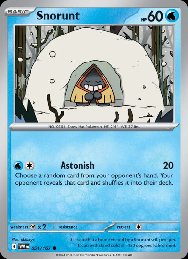Snorunt 051/167 Twilight Masquerade Pokémon card