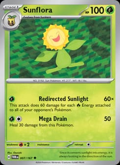 Sunflora 007/167 Uncommon – Twilight Masquerade Pokémon card