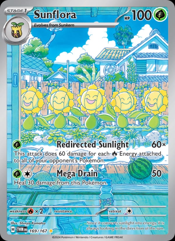 Sunflora 169/167 Twilight Masquerade Pokémon card