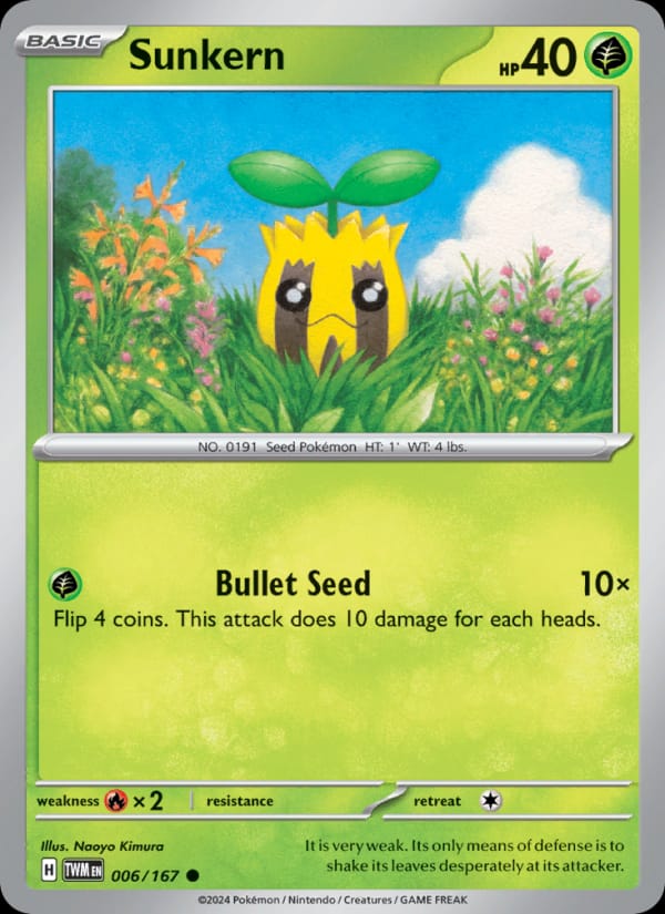 Sunkern 006/167 Twilight Masquerade Pokémon card
