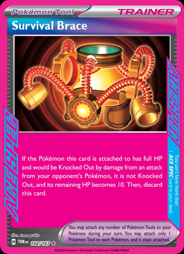 Survival Brace 164/167 Twilight Masquerade Pokémon card