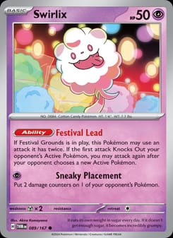 Swirlix 089/167 Common – Twilight Masquerade Pokémon card