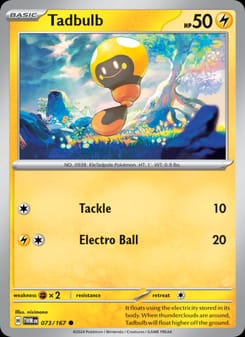 Tadbulb 073/167 Common – Twilight Masquerade Pokémon card