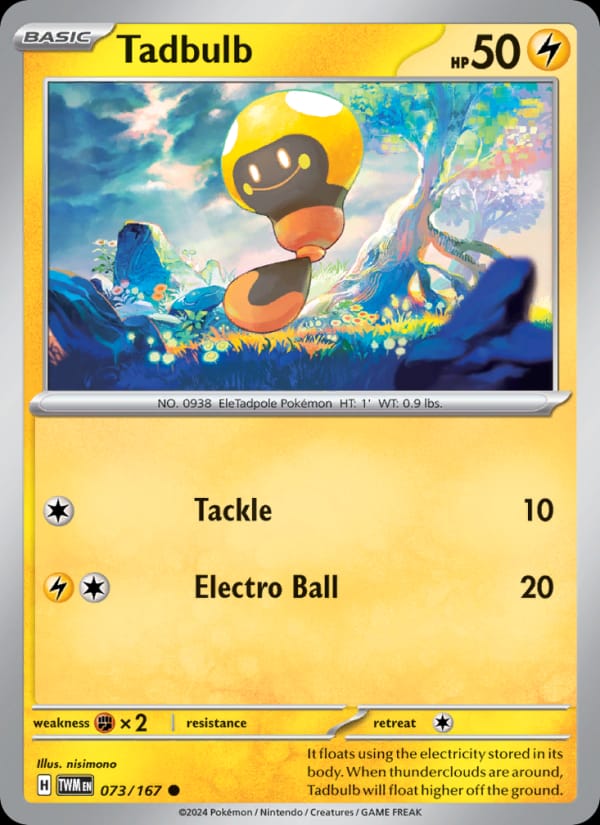 Tadbulb 073/167 Twilight Masquerade Pokémon card