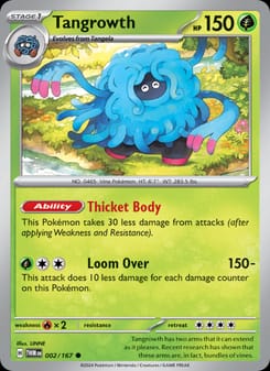 Tangrowth 002/167 Common – Twilight Masquerade Pokémon card
