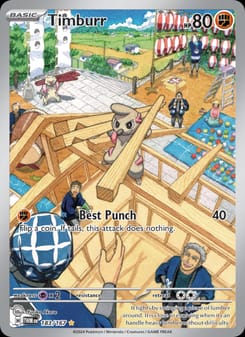 Timburr 183/167 Illustration Rare – Twilight Masquerade Pokémon card