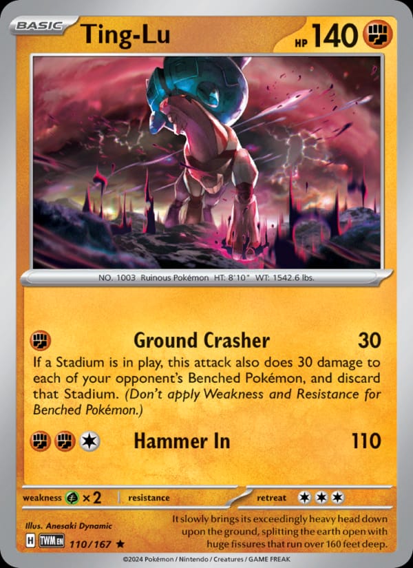Ting-Lu 110/167 Twilight Masquerade Pokémon card