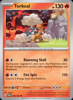 Torkoal 030/167 Common – Twilight Masquerade Pokémon card