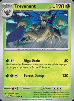 Trevenant 013/167 Common – Twilight Masquerade Pokémon card