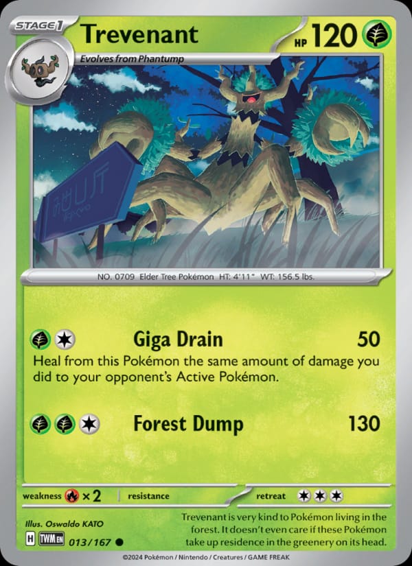 Trevenant 013/167 Twilight Masquerade Pokémon card