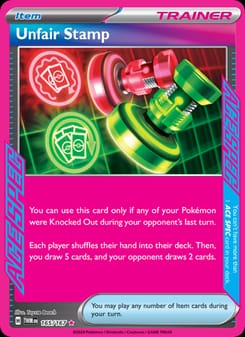 Unfair Stamp 165/167 ACE SPEC Rare – Twilight Masquerade Pokémon card