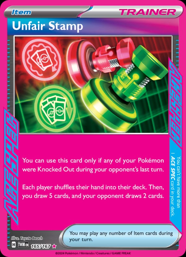 Unfair Stamp 165/167 Twilight Masquerade Pokémon card
