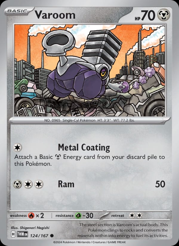 Varoom 124/167 Twilight Masquerade Pokémon card
