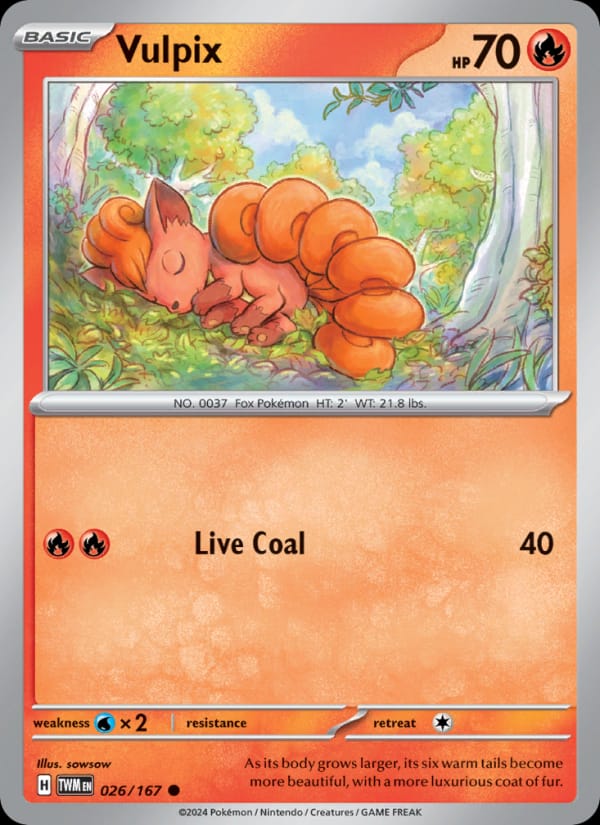 Vulpix 026/167 Twilight Masquerade Pokémon card