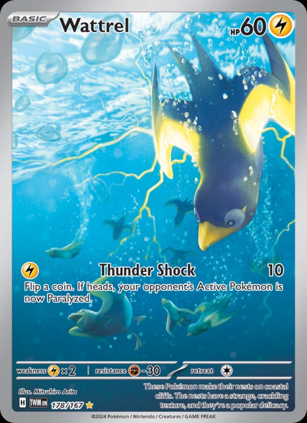 Wattrel 178/167 Twilight Masquerade Pokémon card