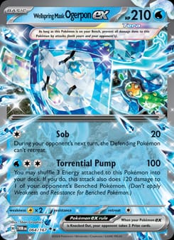 Wellspring Mask Ogerpon ex 064/167 Double Rare – Twilight Masquerade Pokémon card