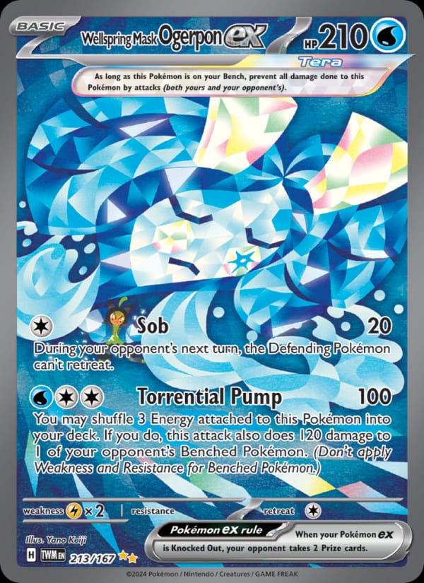 Wellspring Mask Ogerpon ex 213/167 Twilight Masquerade Pokémon card