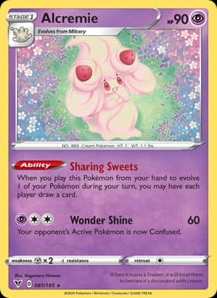 Alcremie 081/185 Rare – Vivid Voltage Pokémon card