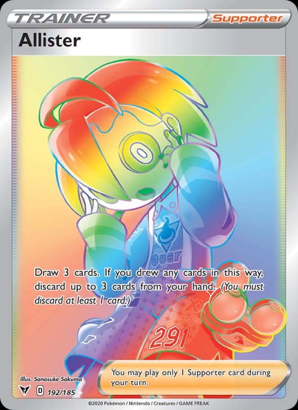 Allister 192/185 Vivid Voltage Pokémon card