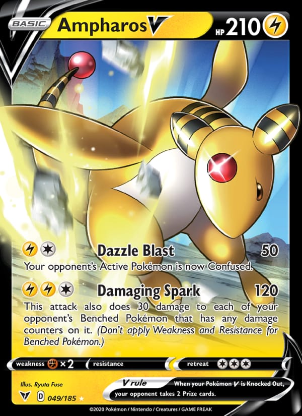 Ampharos V 049/185 Vivid Voltage Pokémon card