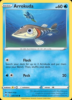 Arrokuda 041/185 Common – Vivid Voltage Pokémon card