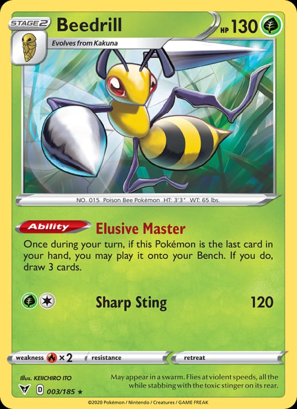 Beedrill 003/185 Vivid Voltage Pokémon card