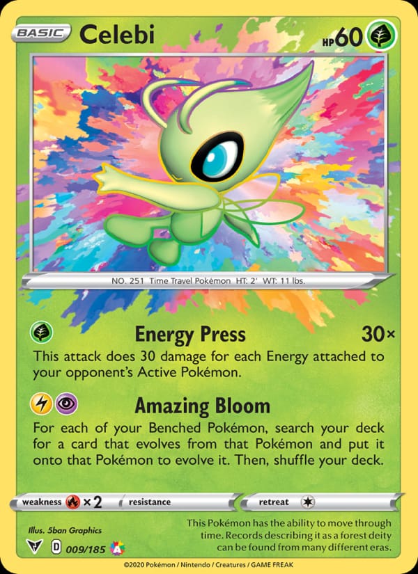 Celebi 009/185 Vivid Voltage Pokémon card