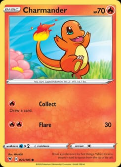 Charmander 023/185 Common – Vivid Voltage Pokémon card