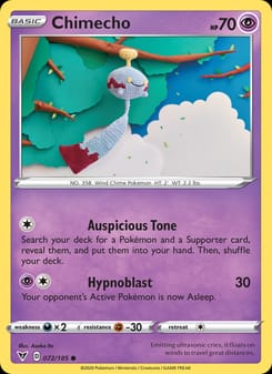 Chimecho 072/185 Common – Vivid Voltage Pokémon card