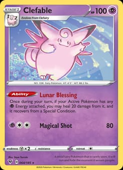 Clefable 064/185 Rare – Vivid Voltage Pokémon card