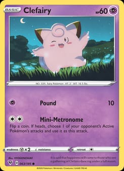 Clefairy 063/185 Common – Vivid Voltage Pokémon card