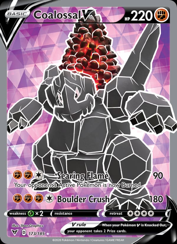 Coalossal V 173/185 Vivid Voltage Pokémon card