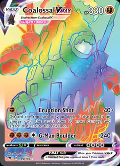 Coalossal VMAX 099/185 Ultra Rare – Vivid Voltage Pokémon card