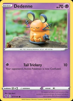 Dedenne 077/185 Common – Vivid Voltage Pokémon card