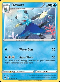 Dewott 034/185 Uncommon – Vivid Voltage Pokémon card