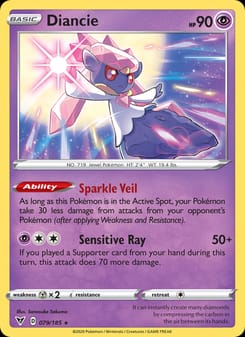 Diancie 079/185 Holo Rare – Vivid Voltage Pokémon card