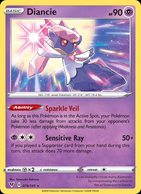 Diancie 079/185 Vivid Voltage Pokémon card