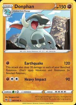 Donphan 087/185 Rare – Vivid Voltage Pokémon card