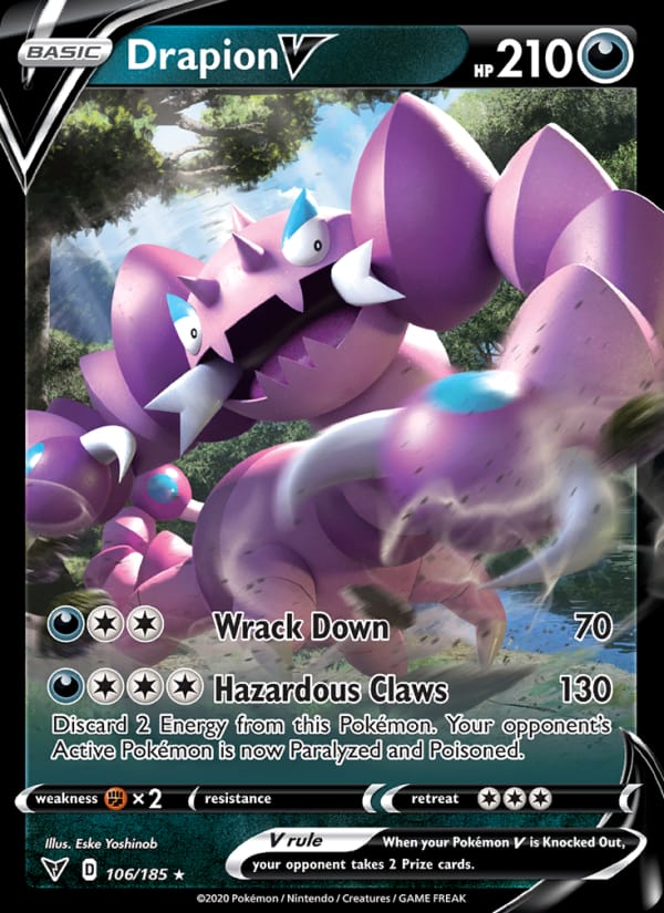 Drapion V 106/185 Vivid Voltage Pokémon card