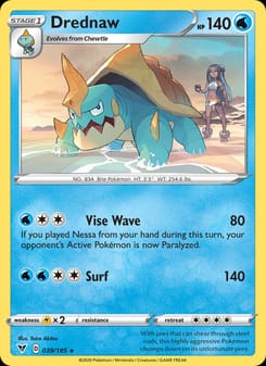 Drednaw 039/185 Rare – Vivid Voltage Pokémon card