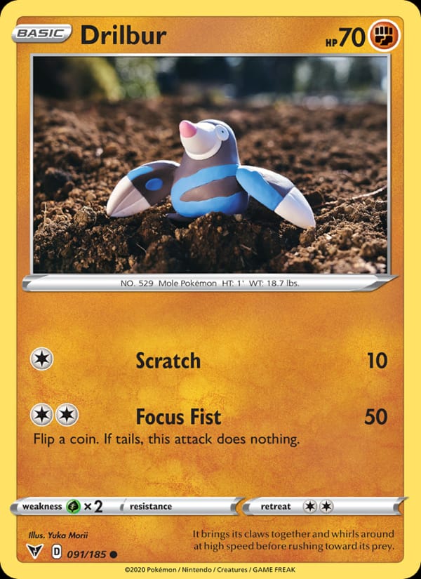 Drilbur 091/185 Vivid Voltage Pokémon card
