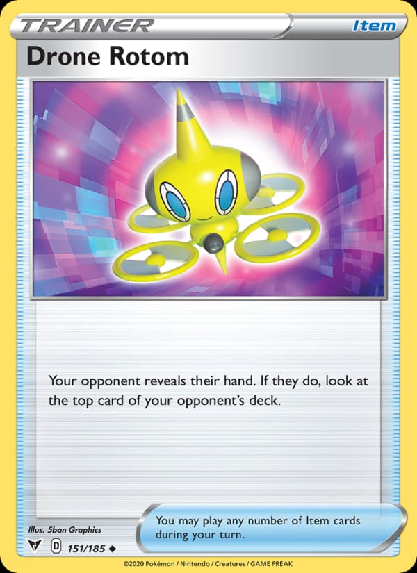 Drone Rotom 151/185 Vivid Voltage Pokémon card